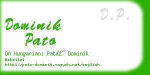 dominik pato business card